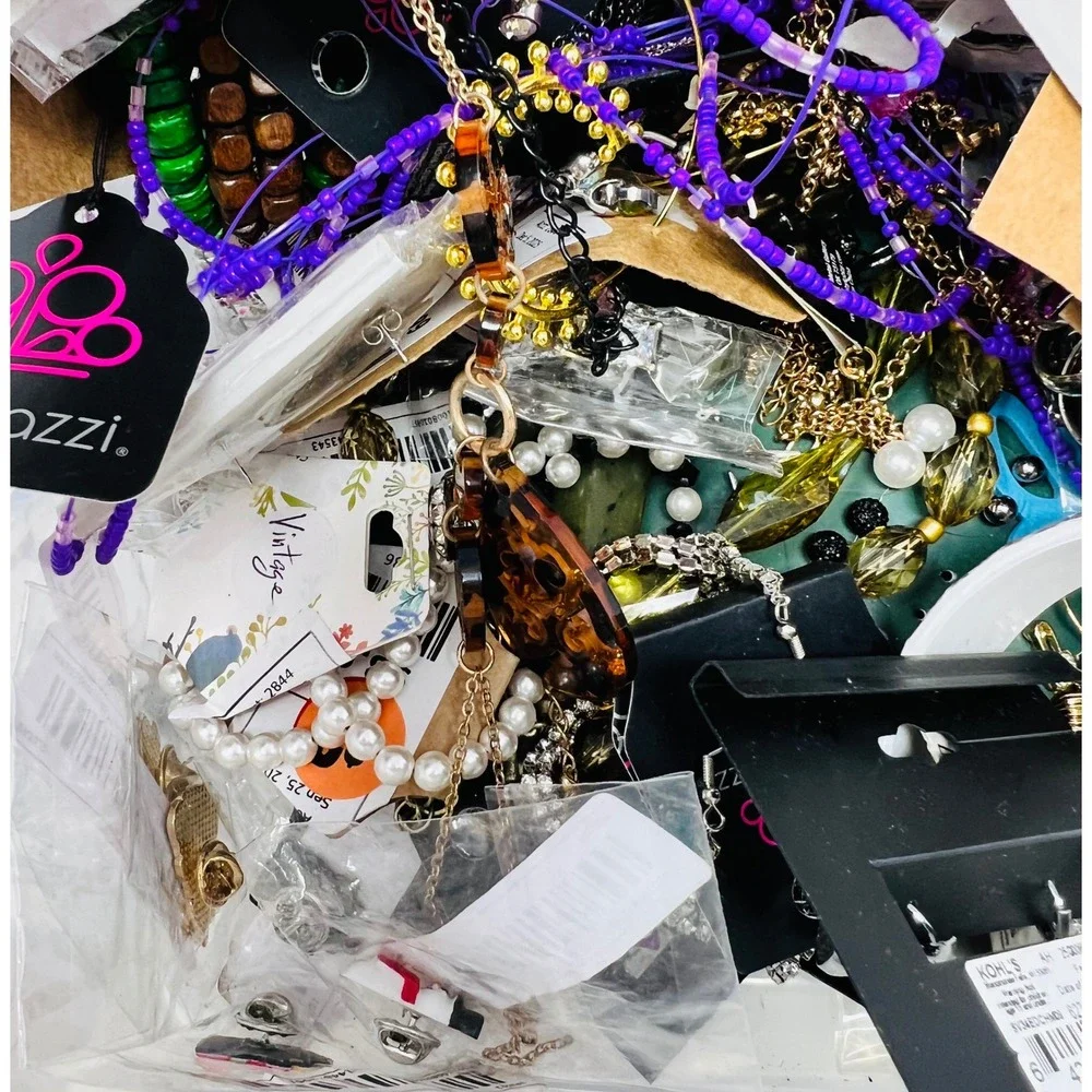 Mystery Jewelry Assorted New Necklace, Bracelet, Earring Lot of 3Lbs Wearable - Picture 13 of 16